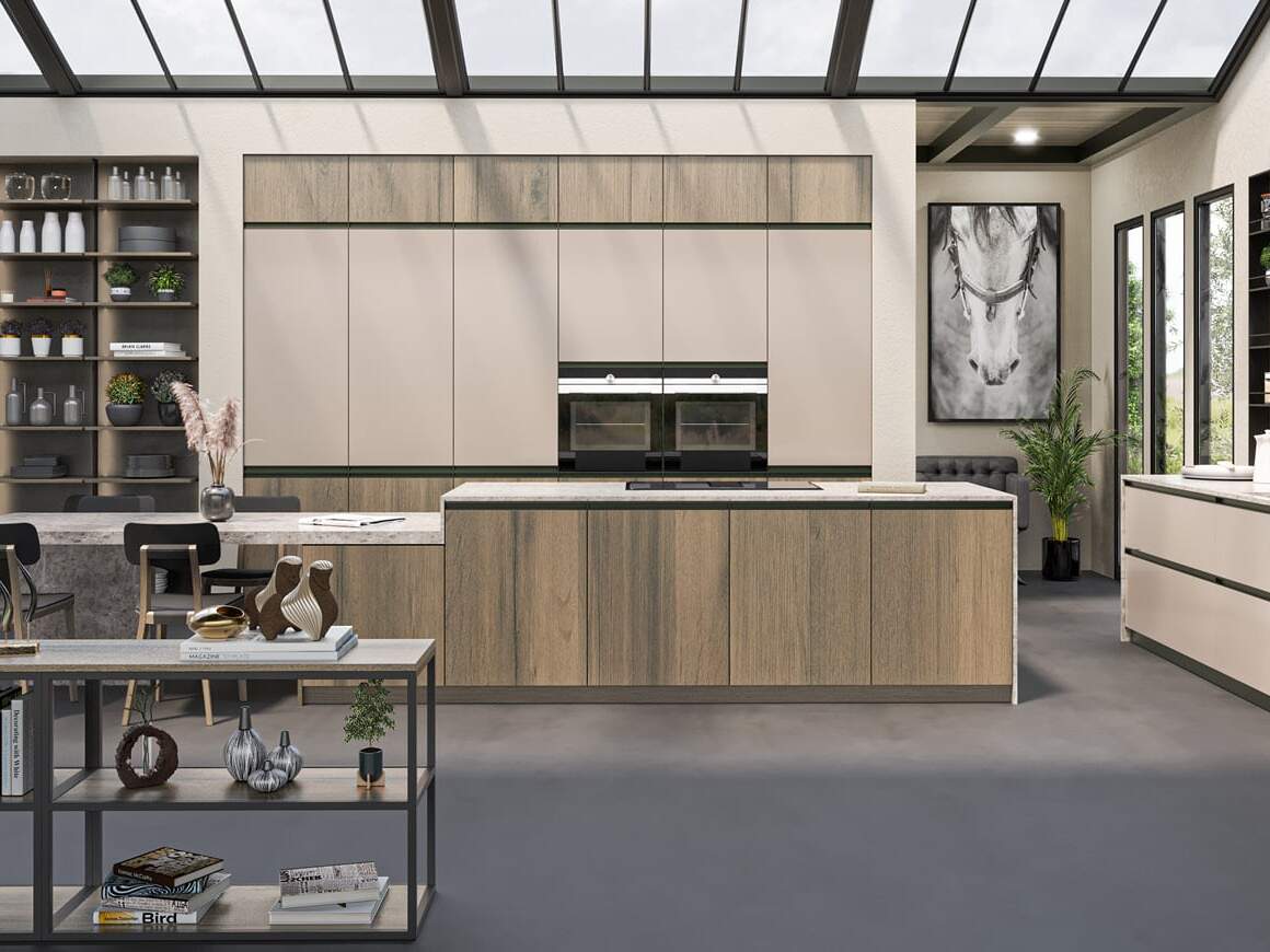Berlioz Creations PRIMA PG8BGC Corner Kitchen Cabinet with Worktop, 2 Doors  with Structured Oak 88 x 88 x 85 cm, 100% Made in France : :  Home & Kitchen